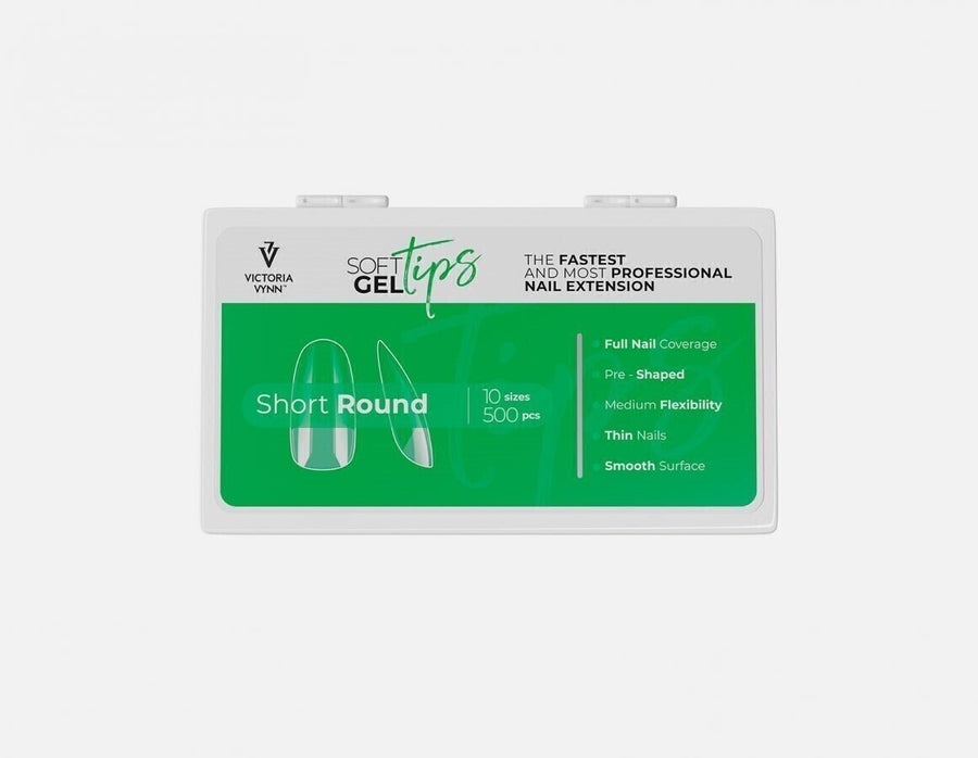 SOFT GEL TIPS SHORT ROUND 500u._0