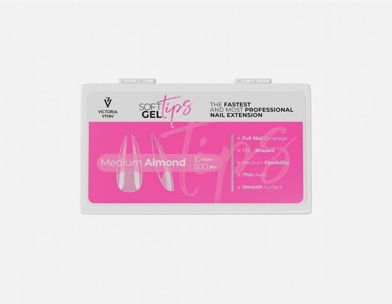 SOFT GEL TIPS MEDIUM ALMOND 500u._0