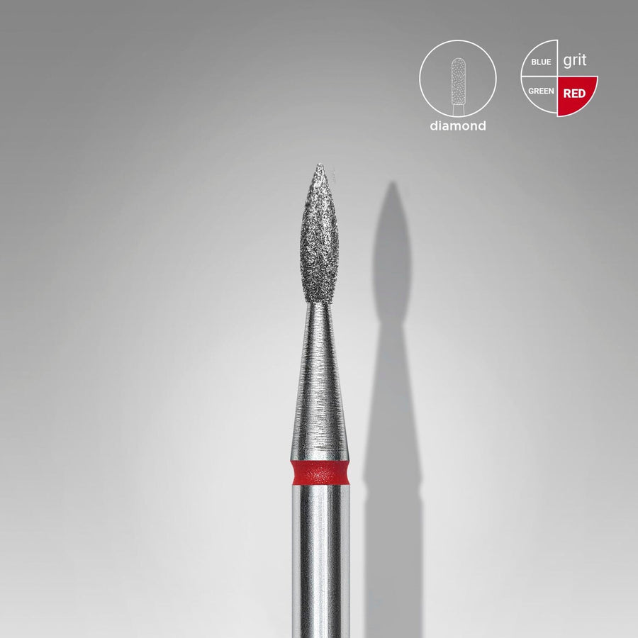 Broca de diamant de color vermell flama EXPERT, diàmetre del cap 1,8 mm, part de treball 8 mm_0