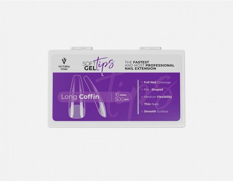 SOFT GEL TIPS LONG COFFIN 500u._0