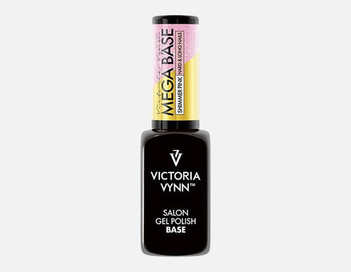 Gel Polish Base MEGA BASE SHIMMER PINK 8ML_0