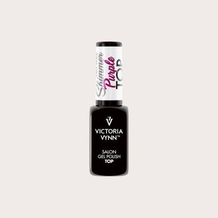 Gel Polish Top NO WIPE SHIMMER PURPLE 8 ml_0
